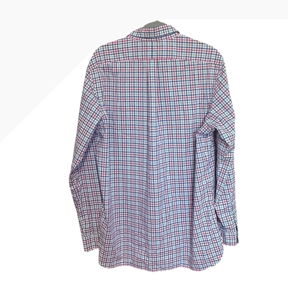 Ralph Lauren Button Down Shirt Gingham Plaid L Multi Excellent Cotton Stretch‎